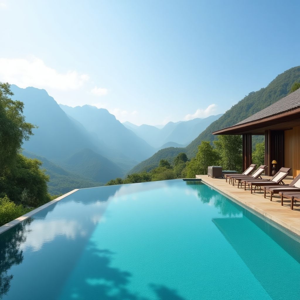 Luxury wellness resort with spa facilities